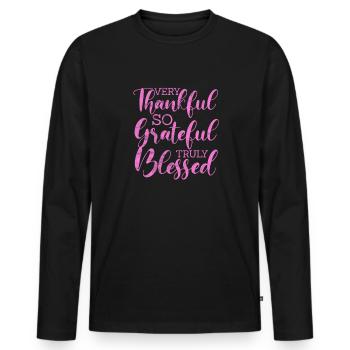 Motivation Motivate Career Saying Gift - Men's Premium Organic Long Sleeve Shirt - black - Front - Nico (187cm)