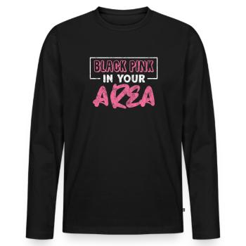 K-Pop Musique Coréenne Pop Corée Kpop Cadeau - T-shirt manches longues Premium bio Homme - noir - Devant - Nico (187cm)
