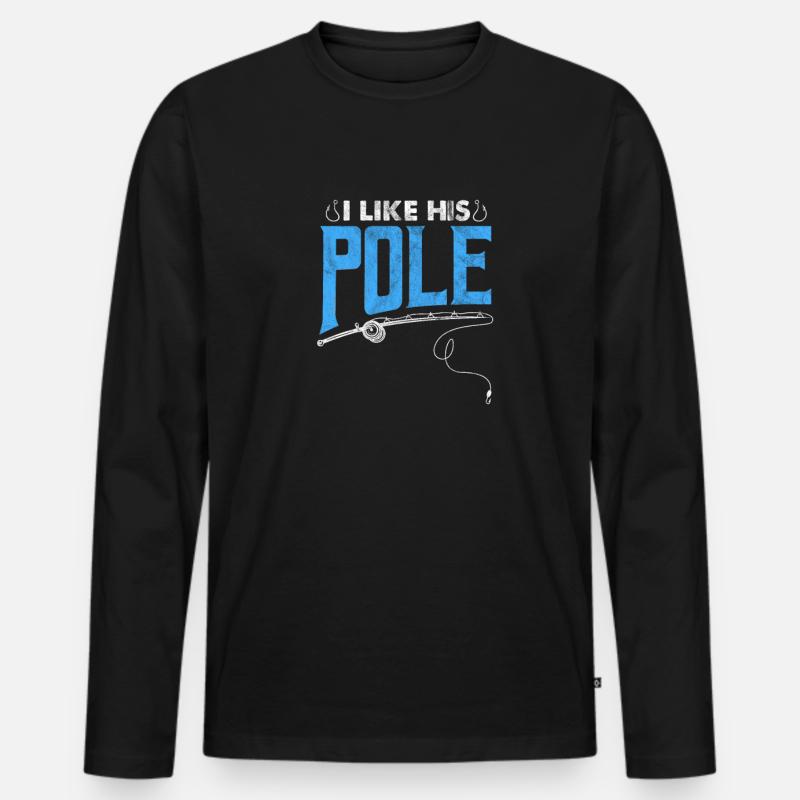 Angler - Männer Premium Bio Langarmshirt - Schwarz