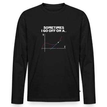 Mathematics - Men's Premium Organic Long Sleeve Shirt - black - Front - Nico (187cm)