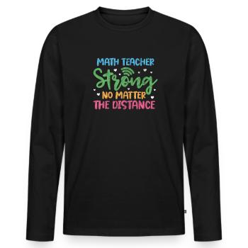 Mathematics - Men's Premium Organic Long Sleeve Shirt - black - Front - Nico (187cm)