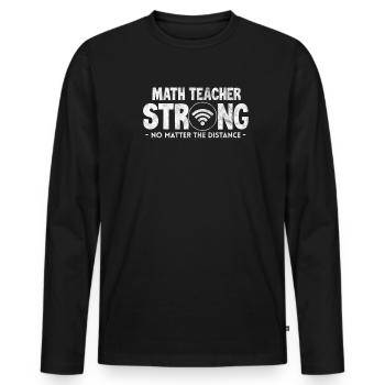 Mathematics - Men's Premium Organic Long Sleeve Shirt - black - Front - Nico (187cm)