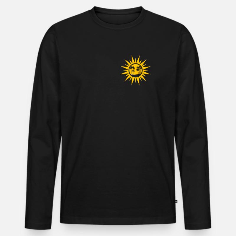 Florida - Männer Premium Bio Langarmshirt - Schwarz