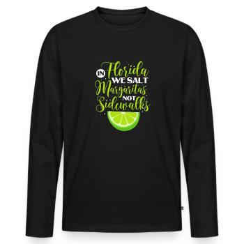 Florida - Men's Premium Organic Long Sleeve Shirt - black - Front - Nico (187cm)