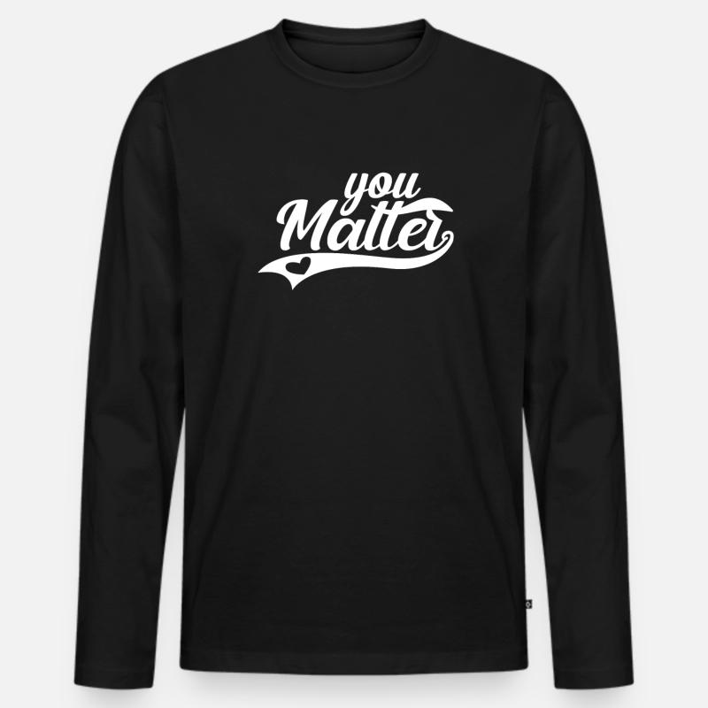 Motivation - Männer Premium Bio Langarmshirt - Schwarz