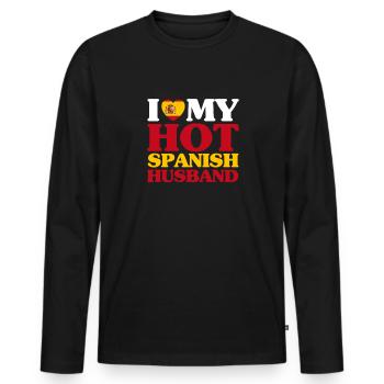 Spanien Ehemann - Männer Premium Bio Langarmshirt - Schwarz - Vorne - Nico (187cm)