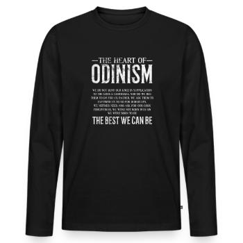 Wikinger - Männer Premium Bio Langarmshirt - Schwarz - Vorne - Nico (187cm)