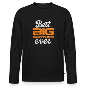 Big Brother - Men's Premium Organic Long Sleeve Shirt - black - Front - Nico (187cm)