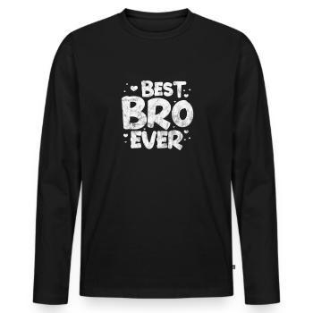 Bruder - Männer Premium Bio Langarmshirt - Schwarz - Vorne - Nico (187cm)