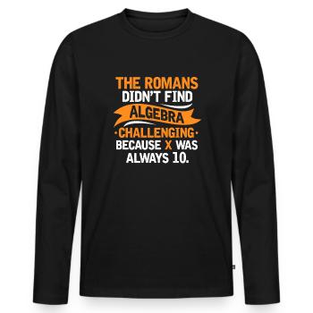 Mathematik - Männer Premium Bio Langarmshirt - Schwarz - Vorne - Nico (187cm)