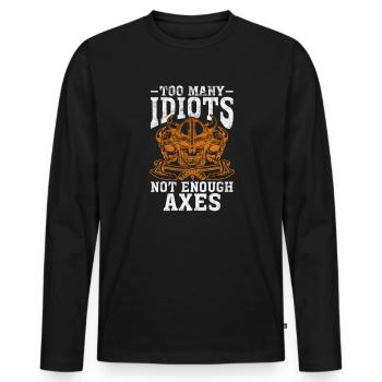 Viking - T-shirt manches longues Premium bio Homme - noir - Devant - Nico (187cm)