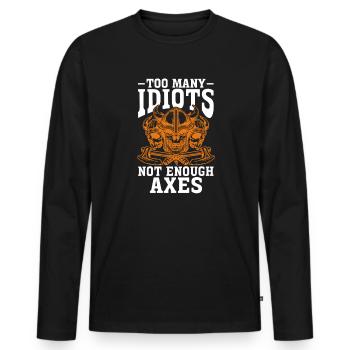 Viking Viking Vikings Odin Walhalla Cadeau - T-shirt manches longues Premium bio Homme - noir - Devant - Nico (187cm)