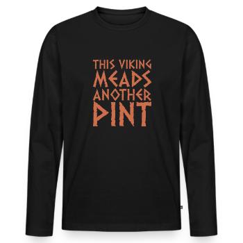 Viking Viking Vikings Odin Walhalla Cadeau - T-shirt manches longues Premium bio Homme - noir - Devant - Nico (187cm)