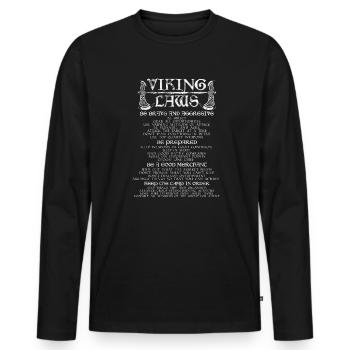 Viking - T-shirt manches longues Premium bio Homme - noir - Devant - Nico (187cm)