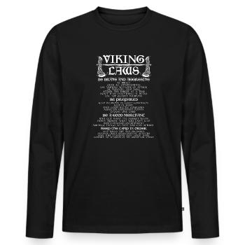 Viking Viking Vikings Odin Walhalla Cadeau - T-shirt manches longues Premium bio Homme - noir - Devant - Nico (187cm)
