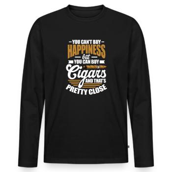 Cigare Fumeur Tabac Cigare Cadeau - T-shirt manches longues Premium bio Homme - noir - Devant - Nico (187cm)