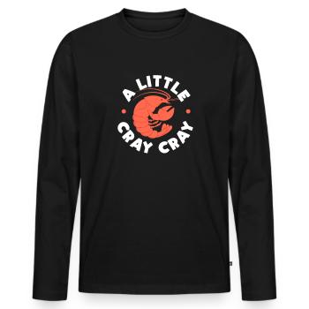 Languste - Männer Premium Bio Langarmshirt - Schwarz - Vorne - Nico (187cm)