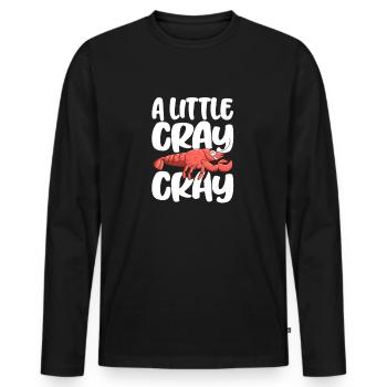 Languste - Männer Premium Bio Langarmshirt - Schwarz - Vorne - Nico (187cm)