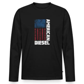 Diesel America - Men's Premium Organic Long Sleeve Shirt - black - Front - Nico (187cm)