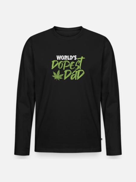 Father - Men's Premium Organic Long Sleeve Shirt - black