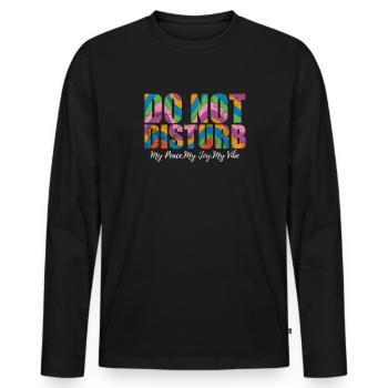 Hippie - T-shirt manches longues Premium bio Homme - noir - Devant - Nico (187cm)