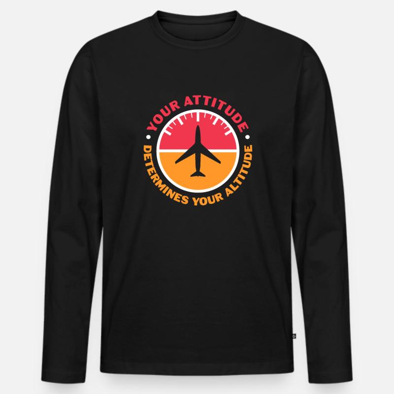 Motivation - Männer Premium Bio Langarmshirt - Schwarz