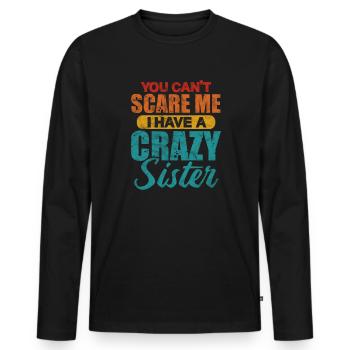 Bruder - Männer Premium Bio Langarmshirt - Schwarz - Vorne - Nico (187cm)