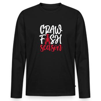 Languste - Männer Premium Bio Langarmshirt - Schwarz - Vorne - Nico (187cm)