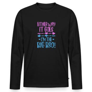 Brother - Men's Premium Organic Long Sleeve Shirt - black - Front - Nico (187cm)