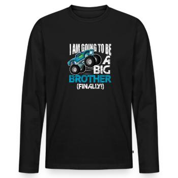 Big Brother - Men's Premium Organic Long Sleeve Shirt - black - Front - Nico (187cm)