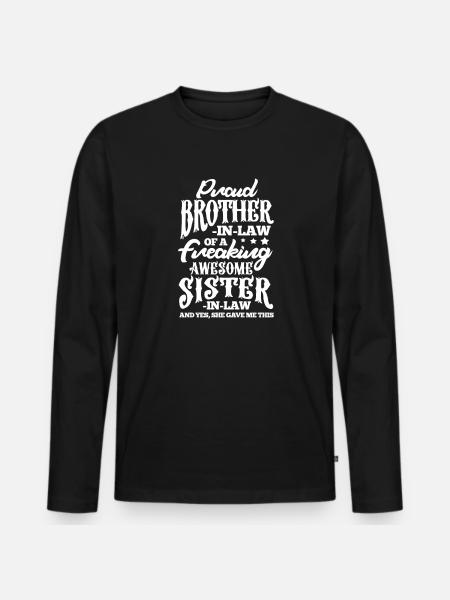 Big Brother Sibling Sister Gift - Men's Premium Organic Long Sleeve Shirt - black