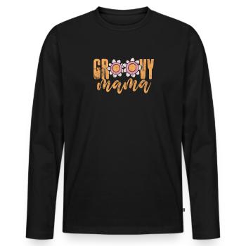 Hippie - T-shirt manches longues Premium bio Homme - noir - Devant - Nico (187cm)