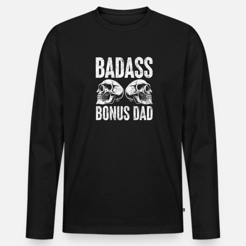 Stiefvater - Männer Premium Bio Langarmshirt - Schwarz