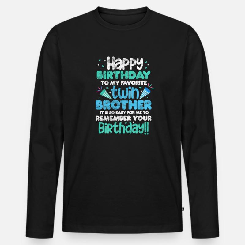 Bruder - Männer Premium Bio Langarmshirt - Schwarz