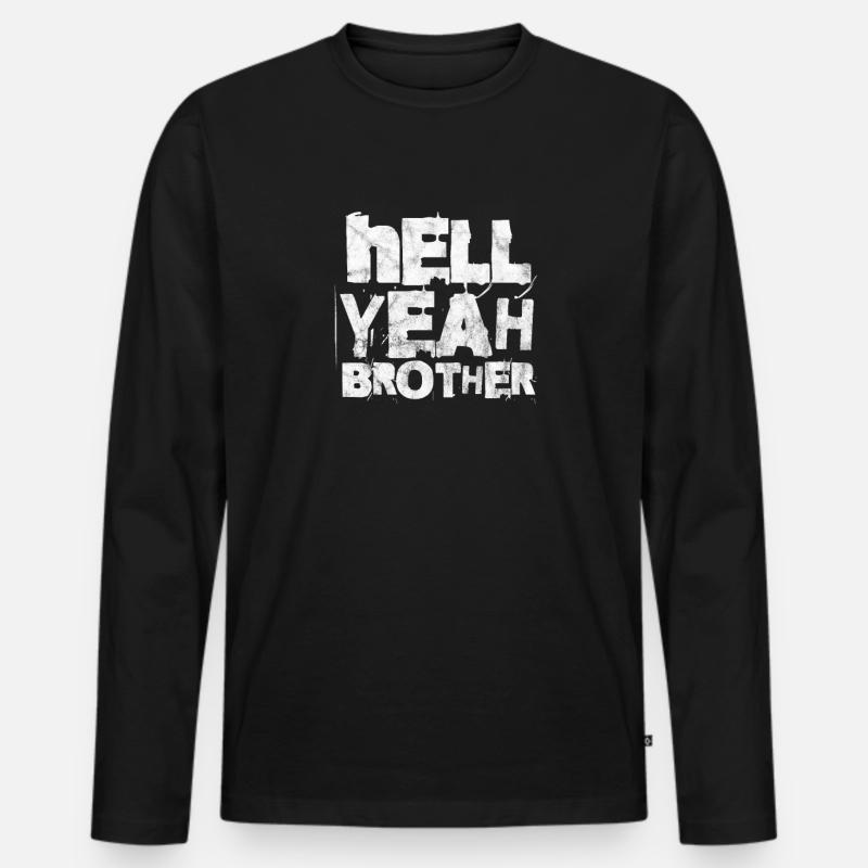 Bruder - Männer Premium Bio Langarmshirt - Schwarz