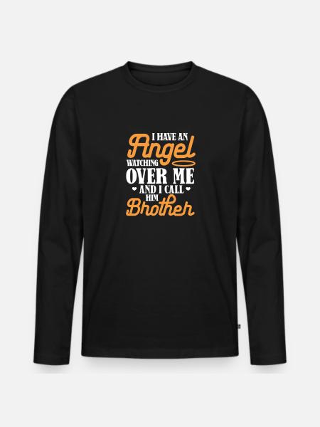 Big Brother Sibling Sister Gift - Men's Premium Organic Long Sleeve Shirt - black