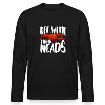 Languste - Männer Premium Bio Langarmshirt - Schwarz - Vorne - Nico (187cm)