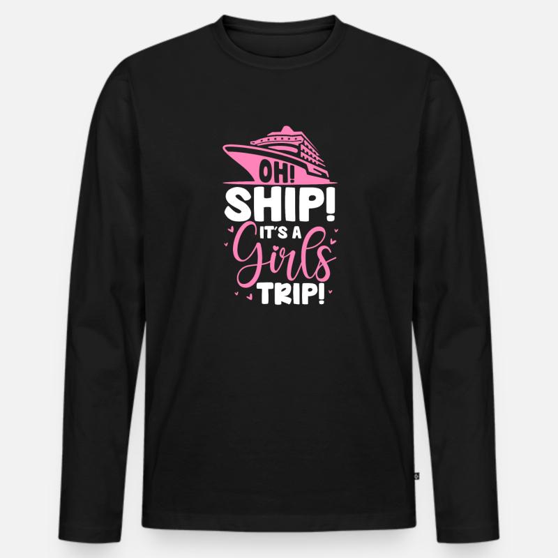 Kreuzfahrt - Männer Premium Bio Langarmshirt - Schwarz