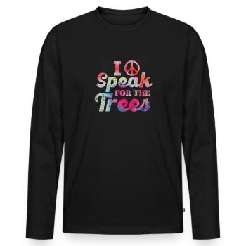 Hippie - T-shirt manches longues Premium bio Homme - noir - Devant - Nico (187cm)