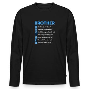 Bruder - Männer Premium Bio Langarmshirt - Schwarz - Vorne - Nico (187cm)