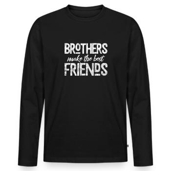 Brother - Men's Premium Organic Long Sleeve Shirt - black - Front - Nico (187cm)