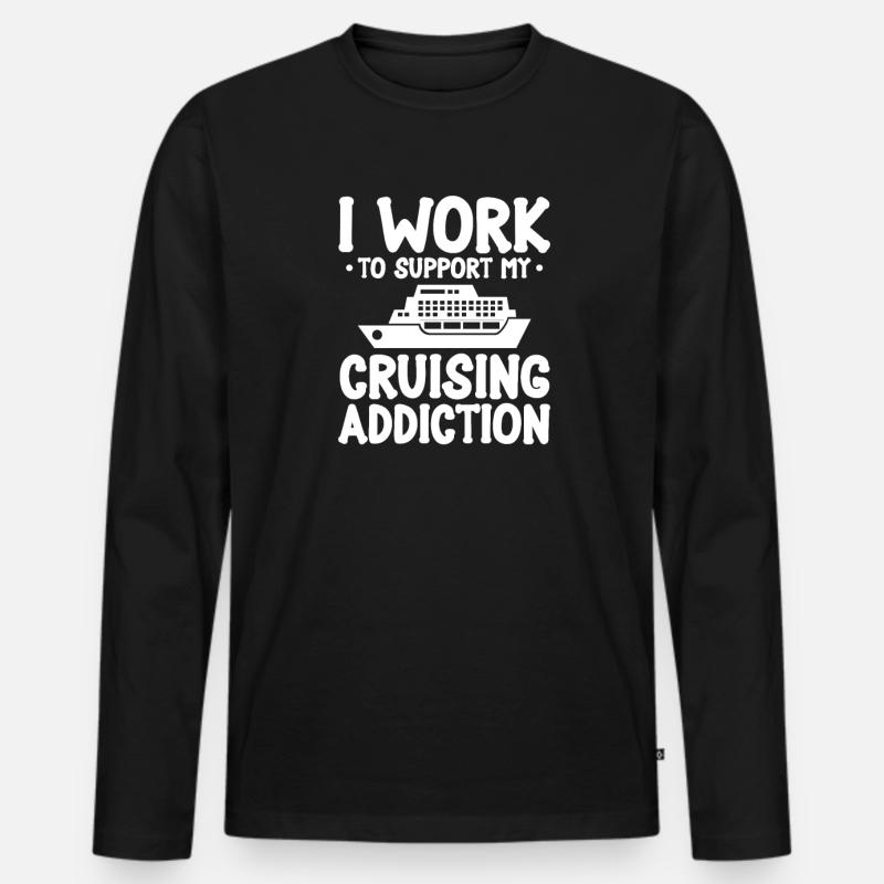 Kreuzfahrt - Männer Premium Bio Langarmshirt - Schwarz