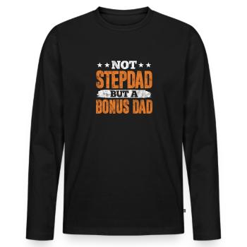 Stepfather - Men's Premium Organic Long Sleeve Shirt - black - Front - Nico (187cm)