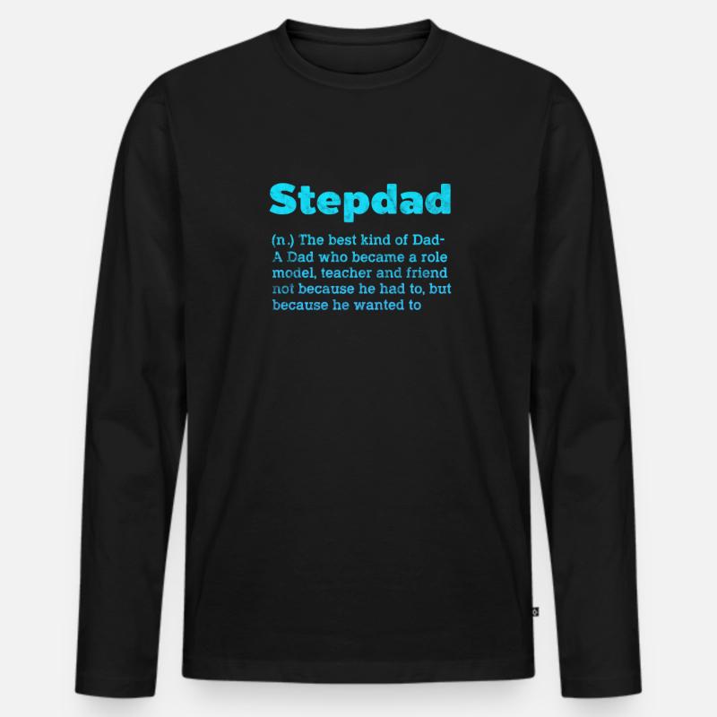 Stiefvater - Männer Premium Bio Langarmshirt - Schwarz
