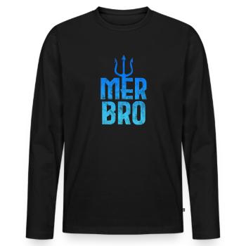 Brother - Men's Premium Organic Long Sleeve Shirt - black - Front - Nico (187cm)