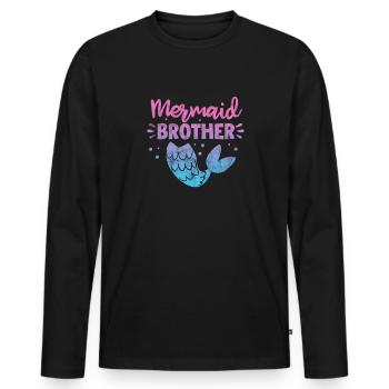 Brother - Men's Premium Organic Long Sleeve Shirt - black - Front - Nico (187cm)