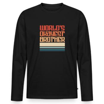 Brother - Men's Premium Organic Long Sleeve Shirt - black - Front - Nico (187cm)