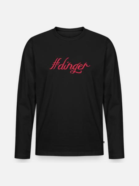 Softball - Männer Premium Bio Langarmshirt - Schwarz