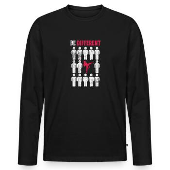 Taekwondo - Männer Premium Bio Langarmshirt - Schwarz - Vorne - Nico (187cm)