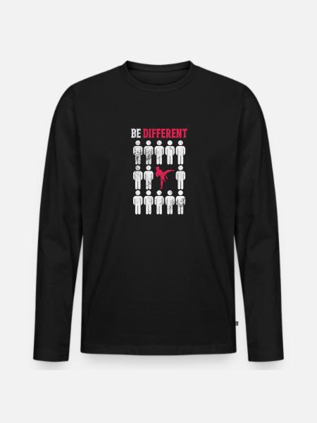 Taekwondo - Männer Premium Bio Langarmshirt - Schwarz